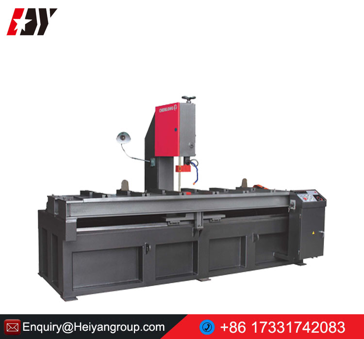 Vertical band sawing machine for metal cutting